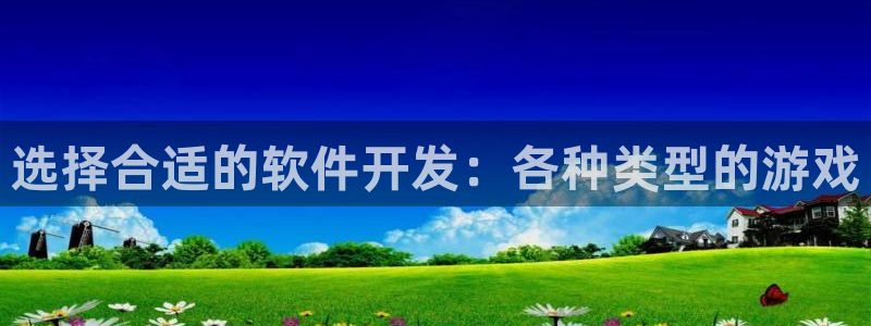 沐鸣娱乐2官网网址是多少：选择合适的软件开发：各种类型的游戏